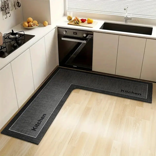 Kitchen Mat – Non-Slip Rubber Backing & Modern Stripe Pattern