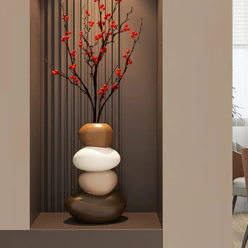 Auris Stone-Look Decorative Vase