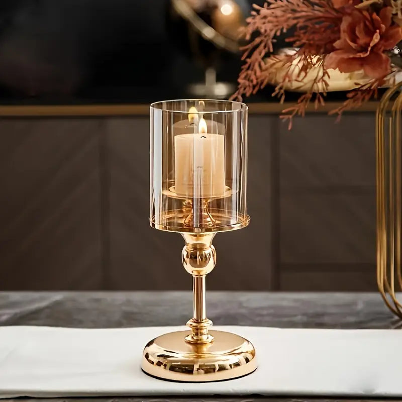 Aurora Gold Candle Holder Trio