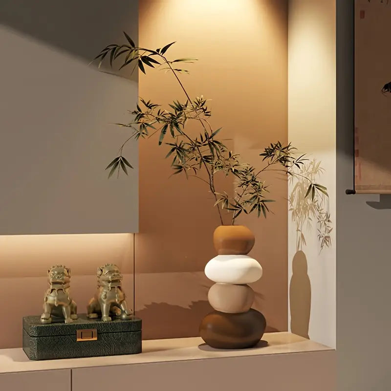 Auris Stone-Look Decorative Vase